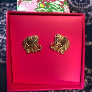 Lilly Pulitzer elephant critter earrings